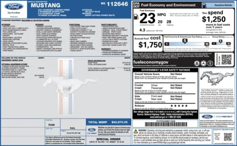 Photos of 2021 Ford Mustang EcoBoost Premium for sale in Jacksonville, FL at Auto Boutique Florida