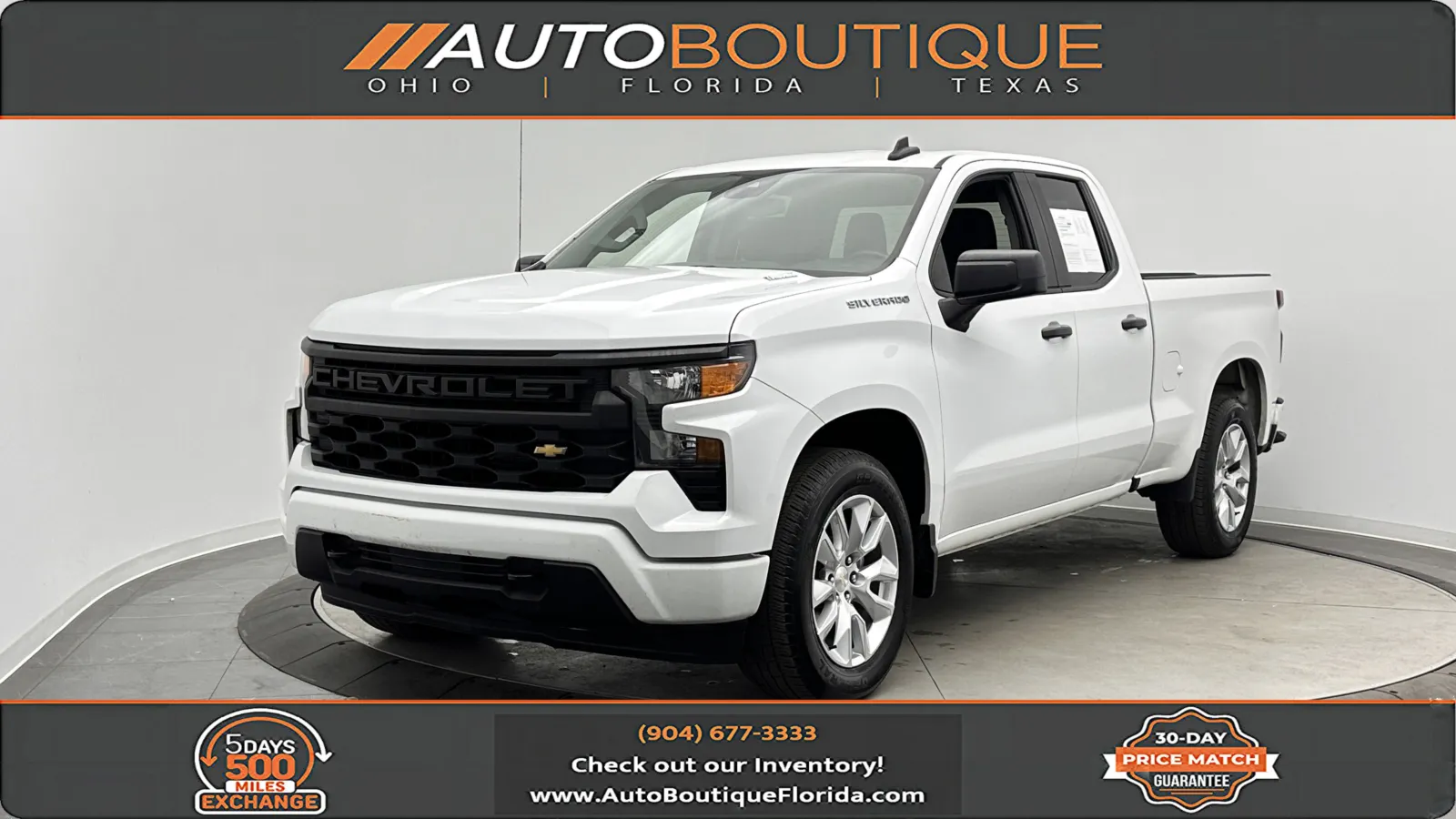 White 2024 Chevrolet Silverado 1500 Custom for sale in Jacksonville, FL