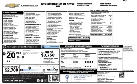 Photos of 2024 Chevrolet Silverado 1500 Custom for sale in Jacksonville, FL at Auto Boutique Florida