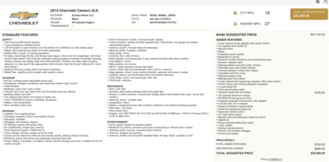 Photos of 2014 Chevrolet Camaro LS for sale in Jacksonville, FL at Auto Boutique Florida