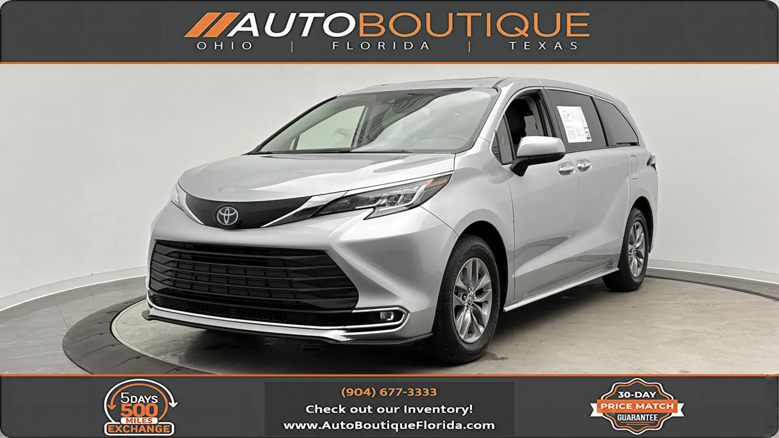 Silver 2022 Toyota Sienna XLE for sale in Jacksonville, FL