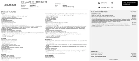 Photos of 2013 Lexus RX 350 for sale in Jacksonville, FL at Auto Boutique Florida