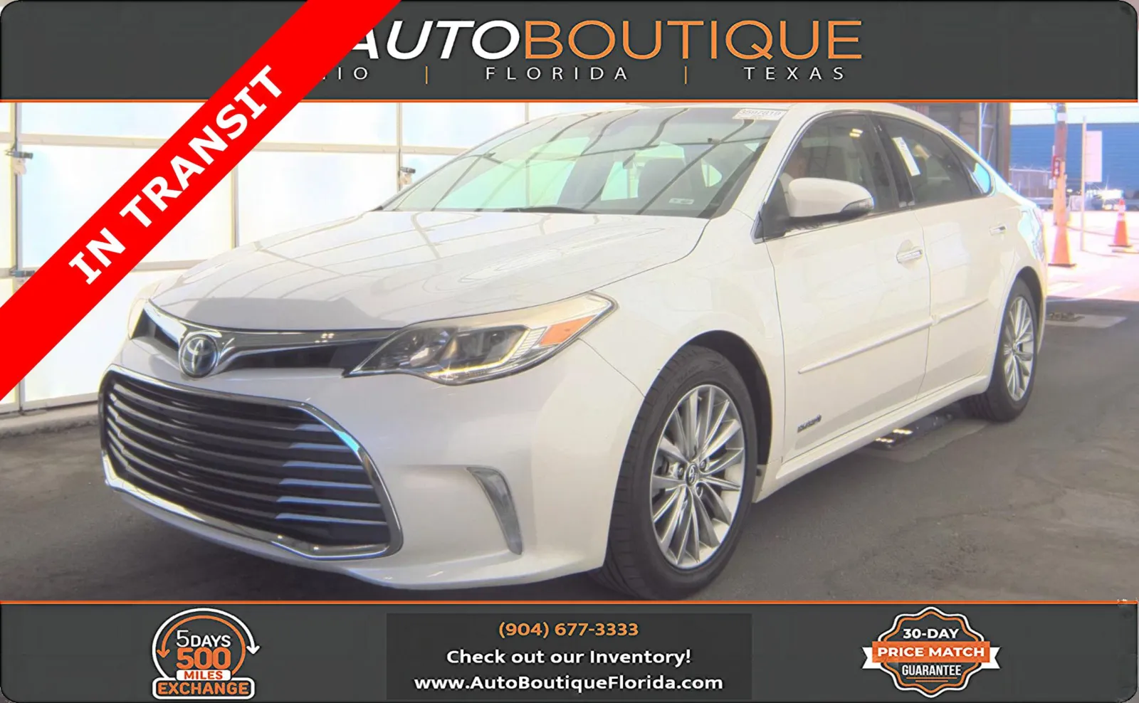 White 2018 Toyota Avalon Hybrid Limited for sale in Jacksonville, FL