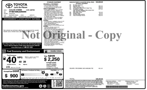 Photos of 2018 Toyota Avalon Hybrid Limited for sale in Jacksonville, FL at Auto Boutique Florida