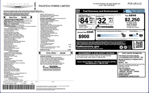 Photos of 2018 Chrysler Pacifica Hybrid Limited for sale in Jacksonville, FL at Auto Boutique Florida