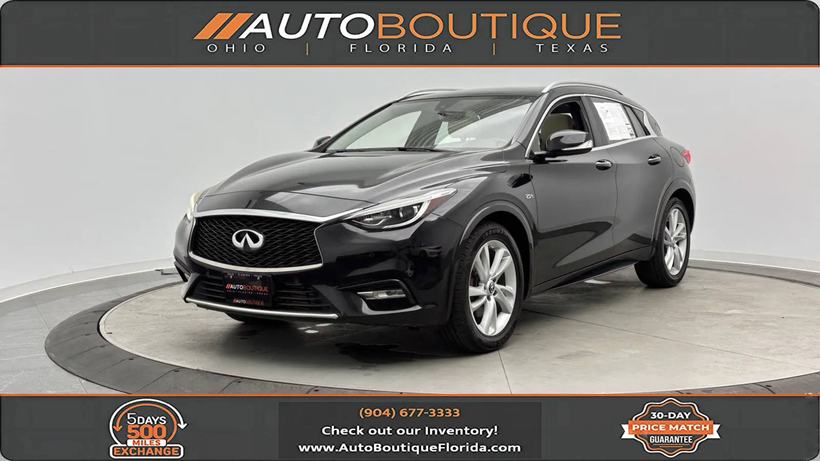 Black 2018 INFINITI QX30 Premium for sale in Jacksonville, FL