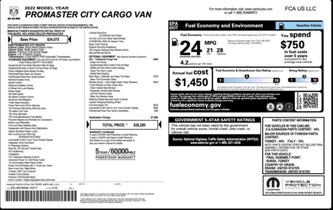 Photos of 2022 Ram ProMaster City Cargo Van Tradesman for sale in Jacksonville, FL at Auto Boutique Florida