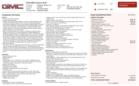 Photos of 2018 GMC Canyon 4WD SLE for sale in Jacksonville, FL at Auto Boutique Florida