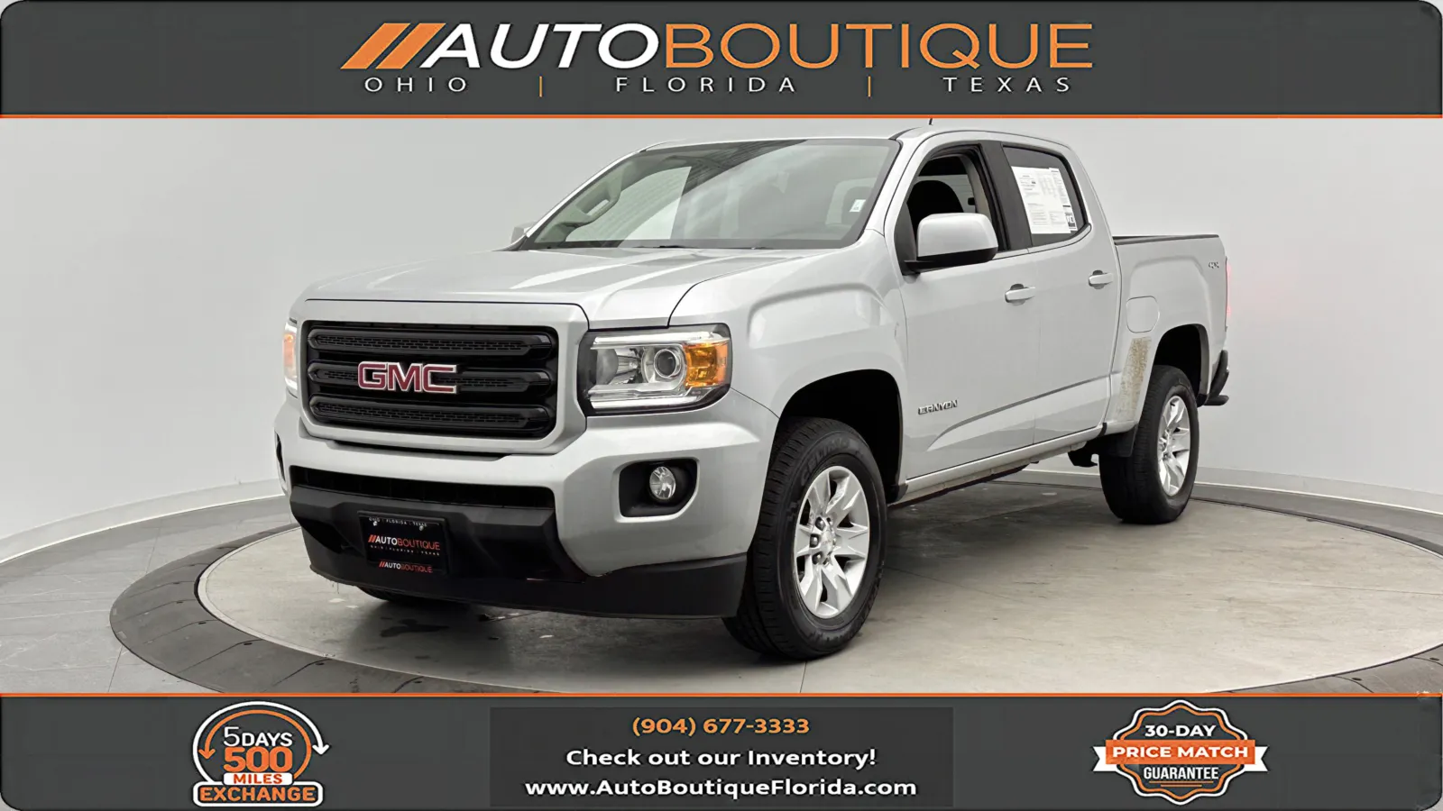 Silver 2018 GMC Canyon 4WD SLE for sale in Jacksonville, FL
