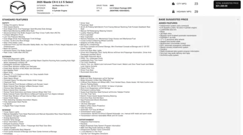 Photos of 2025 Mazda CX-5 2.5 S Select Package for sale in Jacksonville, FL at Auto Boutique Florida