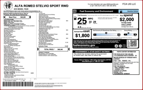 Photos of 2019 Alfa Romeo Stelvio Sport for sale in Jacksonville, FL at Auto Boutique Florida