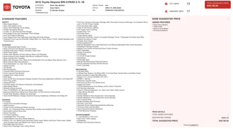 More photos of 2016 Toyota Sequoia SR5 at Auto Boutique Florida, FL