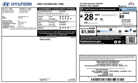 More photos of 2025 Hyundai Tucson SEL at Auto Boutique Florida, FL