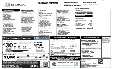 More photos of 2026 Buick Envista Preferred at Auto Boutique Florida, FL