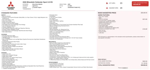 More photos of 2026 Mitsubishi Outlander Sport ES at Auto Boutique Florida, FL