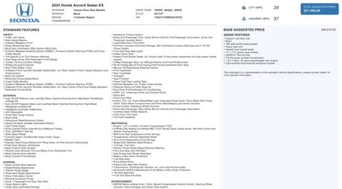 More photos of 2024 Honda Accord Sedan EX at Auto Boutique Florida, FL