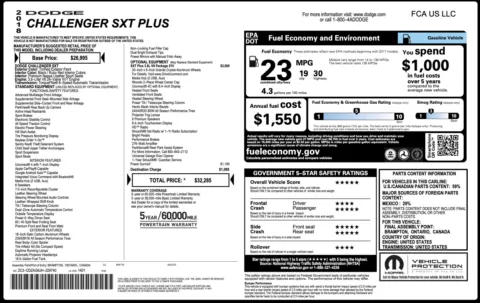 Photos of 2018 Dodge Challenger SXT Plus for sale in Jacksonville, FL at Auto Boutique Florida