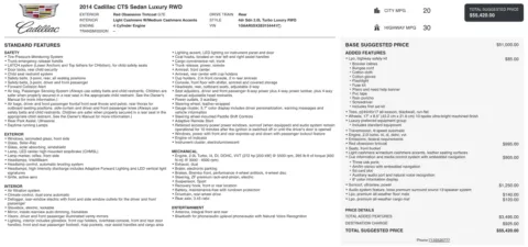 Photos of 2014 Cadillac CTS Sedan Luxury RWD for sale in Jacksonville, FL at Auto Boutique Florida