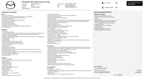 Photos of 2018 Mazda MX-5 Miata Grand Touring for sale in Jacksonville, FL at Auto Boutique Florida