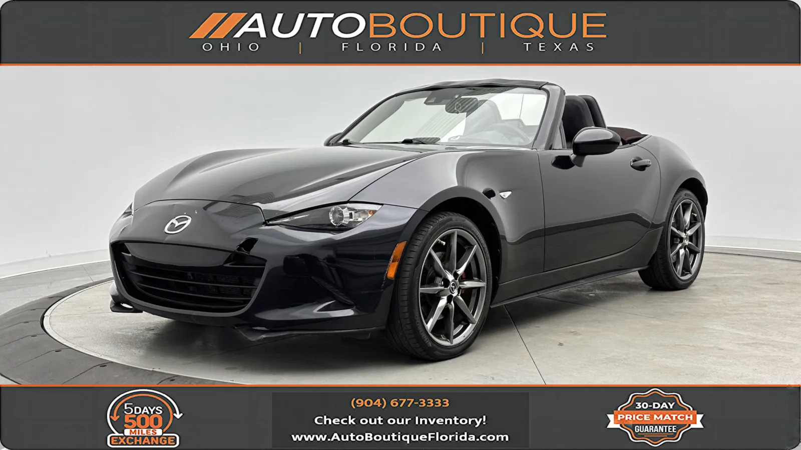 Black 2018 Mazda MX-5 Miata Grand Touring for sale in Jacksonville, FL