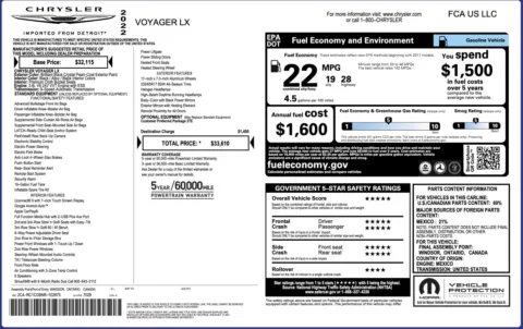 More photos of 2022 Chrysler Voyager LX at Auto Boutique Florida, FL