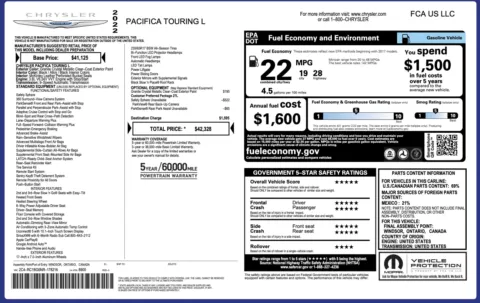 Photos of 2022 Chrysler Pacifica Touring L for sale in Jacksonville, FL at Auto Boutique Florida