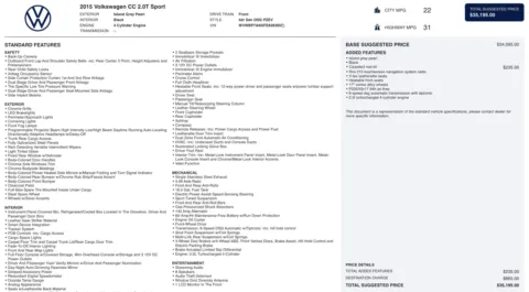 More photos of 2015 Volkswagen CC Sport at Auto Boutique Florida, FL
