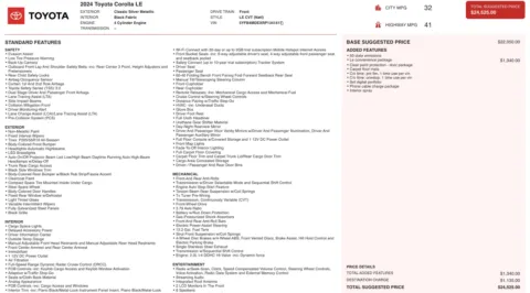 More photos of 2024 Toyota Corolla LE at Auto Boutique Florida, FL