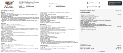 Photos of 2016 Cadillac Escalade Standard for sale in Jacksonville, FL at Auto Boutique Florida