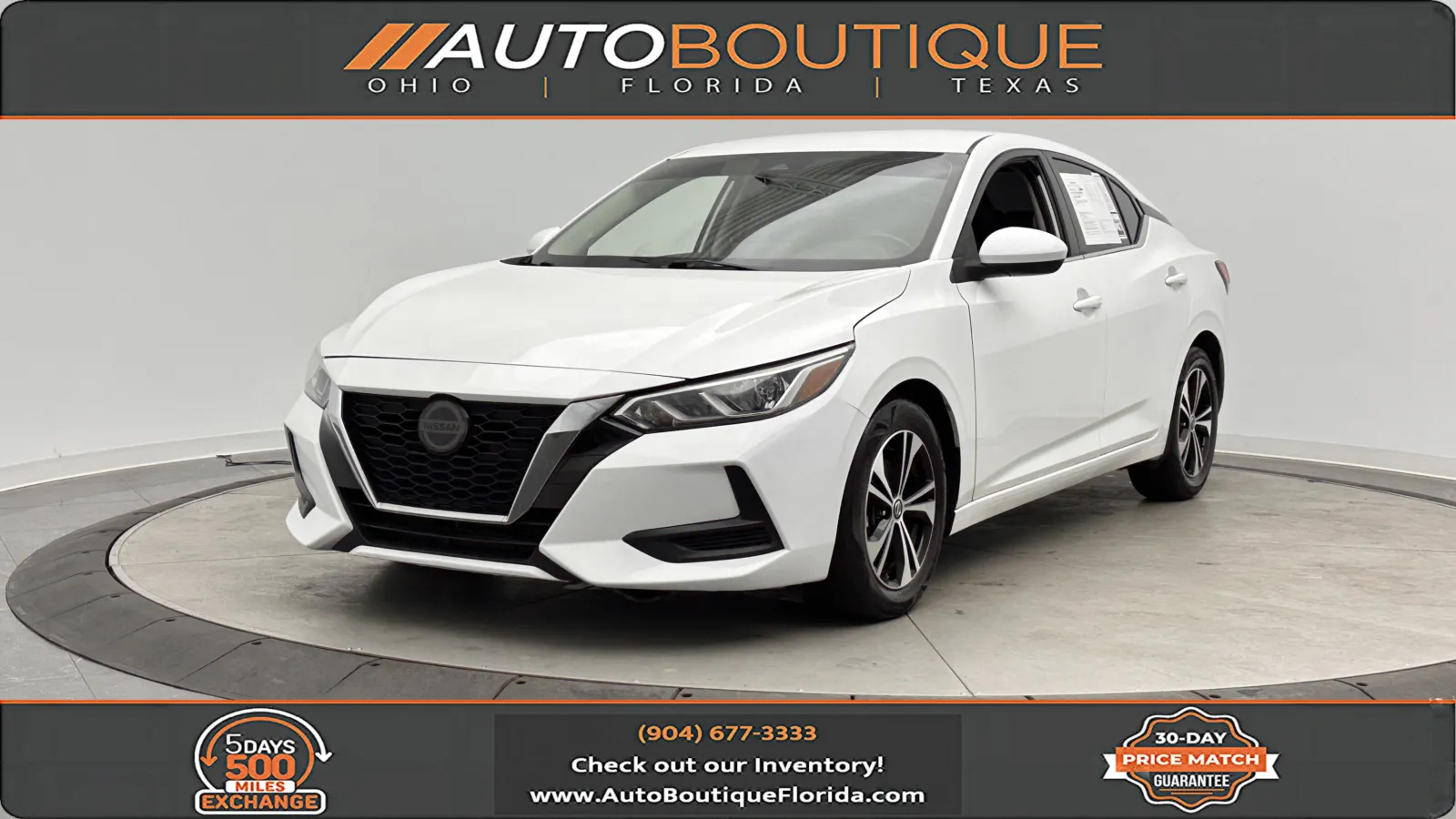 White 2022 Nissan Sentra SV for sale in Jacksonville, FL