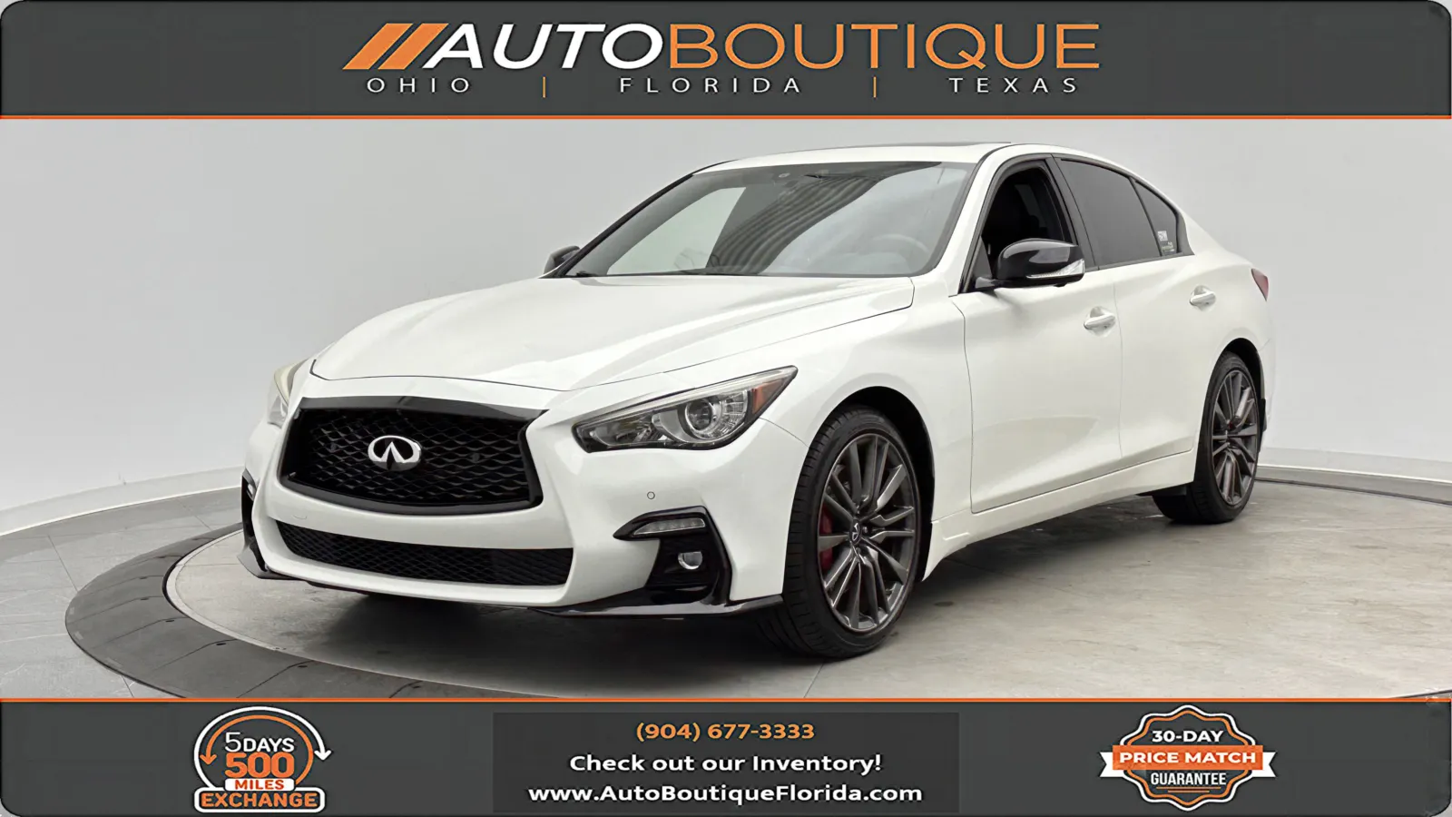 White 2021 INFINITI Q50 RED SPORT 400 for sale in Jacksonville, FL