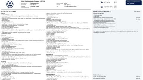 Photos of 2021 Volkswagen Passat 2.0T SE for sale in Jacksonville, FL at Auto Boutique Florida