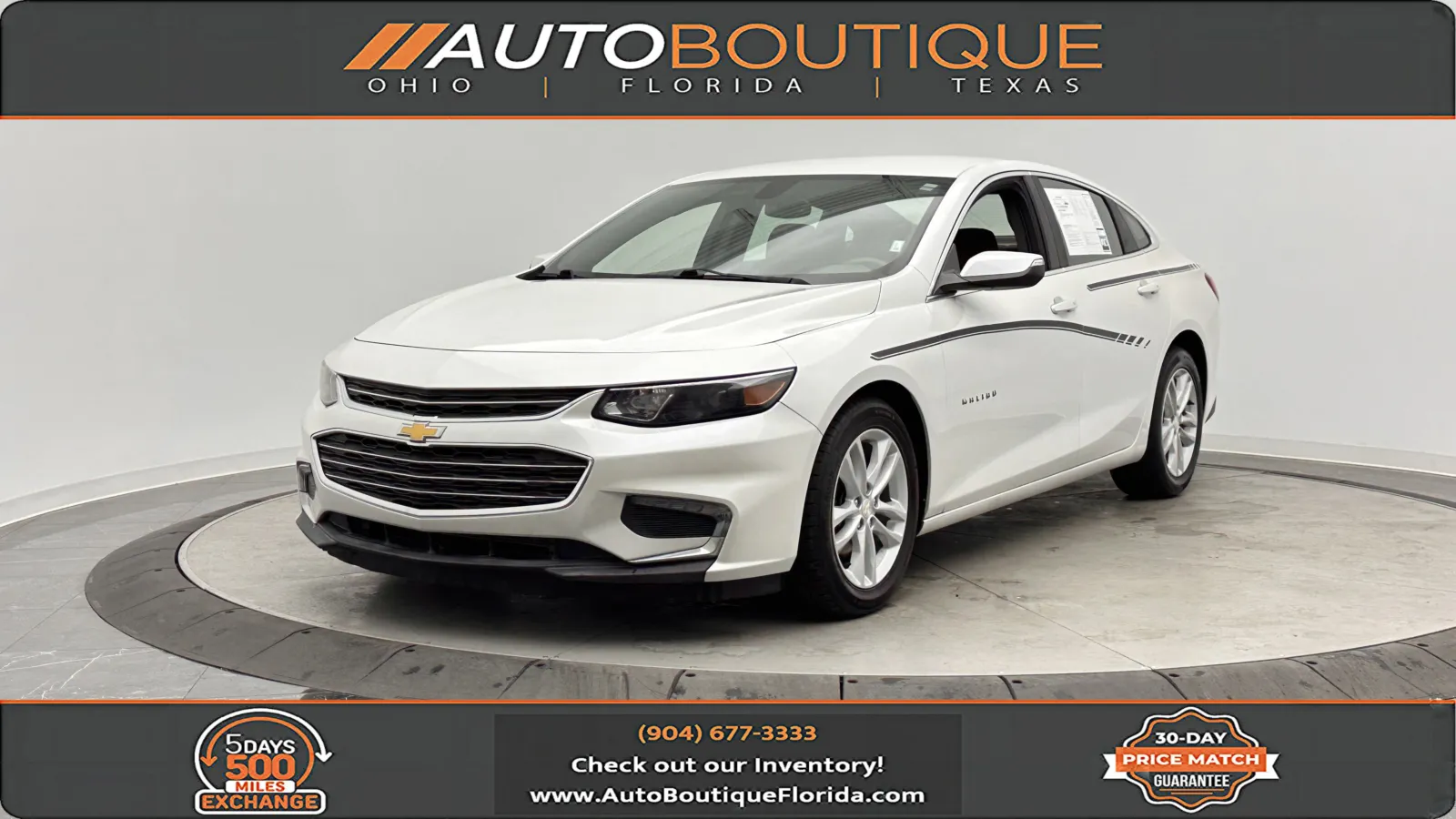 2017 Chevrolet Malibu LT for sale in Jacksonville, FL