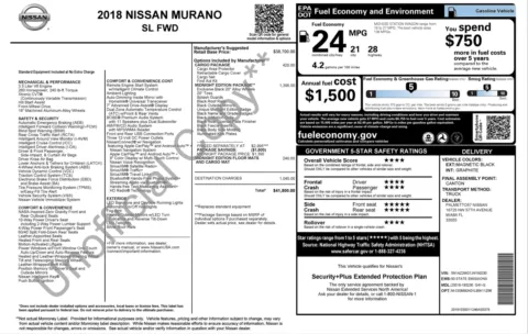 Photos of 2018 Nissan Murano SL for sale in Jacksonville, FL at Auto Boutique Florida