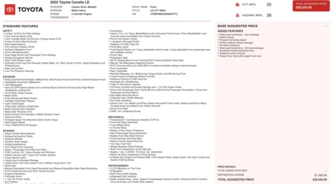 Photos of 2022 Toyota Corolla LE for sale in Jacksonville, FL at Auto Boutique Florida