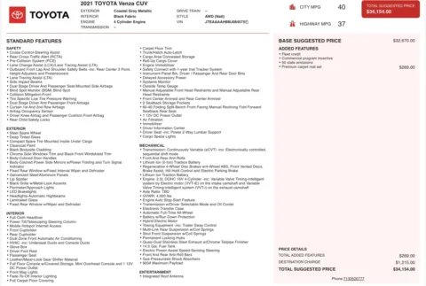 Photos of 2021 Toyota Venza LE for sale in Jacksonville, FL at Auto Boutique Florida