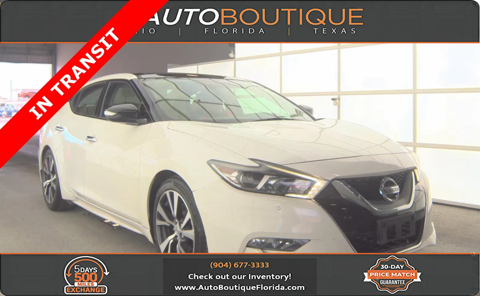 White 2016 Nissan Maxima 3.5 SL for sale in Jacksonville, FL