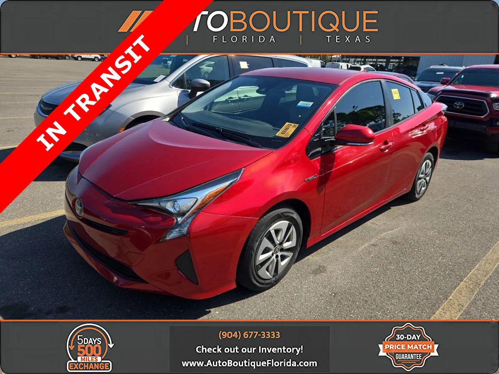 Red 2017 Toyota Prius Four for sale in Jacksonville, FL