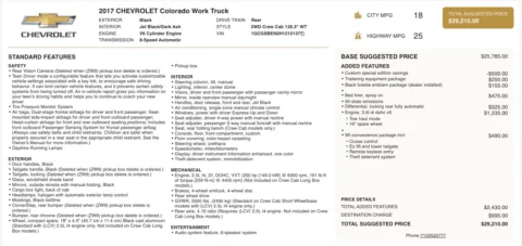 Photos of 2017 Chevrolet Colorado 2WD WT for sale in Jacksonville, FL at Auto Boutique Florida