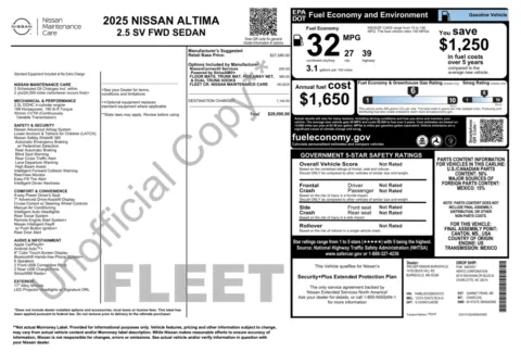 Photos of 2025 Nissan Altima SV for sale in Jacksonville, FL at Auto Boutique Florida