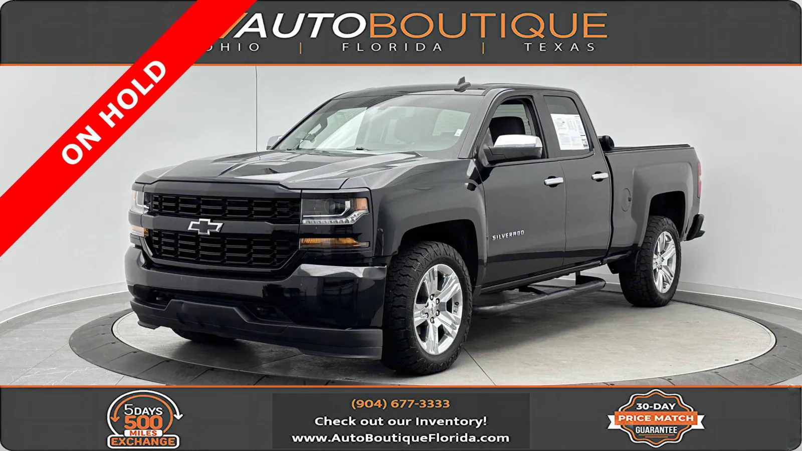 Black 2019 Chevrolet Silverado 1500 LD Custom for sale in Jacksonville, FL
