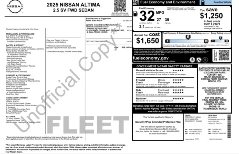 Photos of 2025 Nissan Altima SV for sale in Jacksonville, FL at Auto Boutique Florida