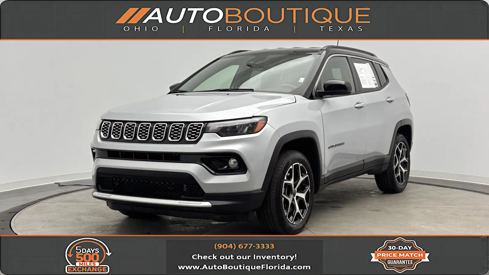 Silver 2025 Jeep Compass Limited for sale in Jacksonville, FL
