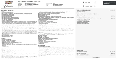 Photos of 2019 Cadillac CTS Sedan Luxury RWD for sale in Jacksonville, FL at Auto Boutique Florida