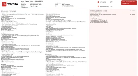 Photos of 2023 Toyota Camry XSE for sale in Jacksonville, FL at Auto Boutique Florida