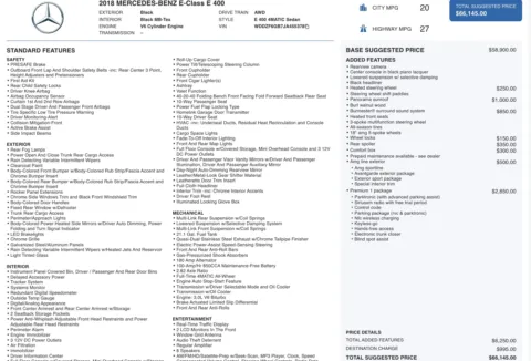 Photos of 2018 Mercedes-Benz E-Class E 400 for sale in Jacksonville, FL at Auto Boutique Florida