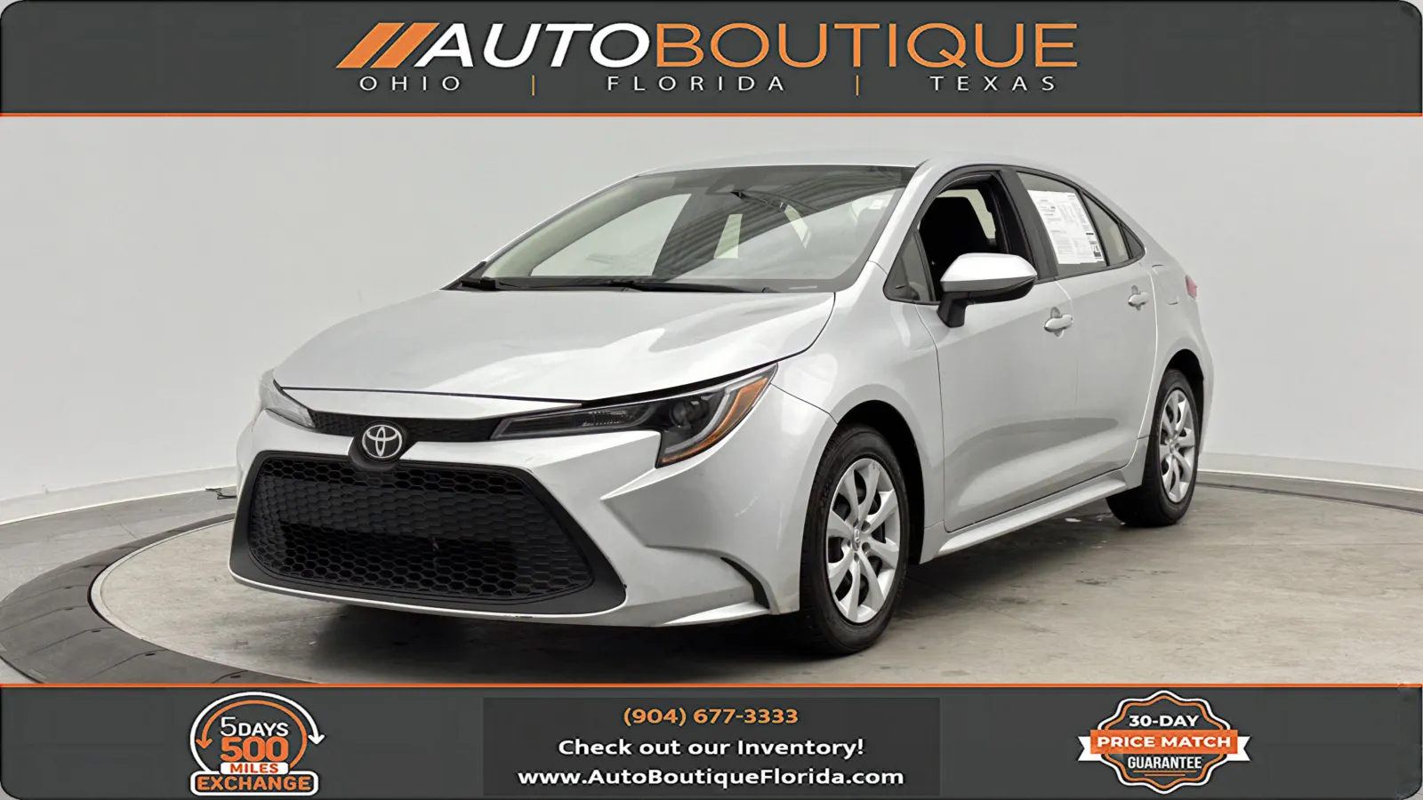 Silver 2022 Toyota Corolla LE for sale in Jacksonville, FL