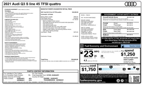 Photos of 2021 Audi Q3 S line Premium for sale in Jacksonville, FL at Auto Boutique Florida