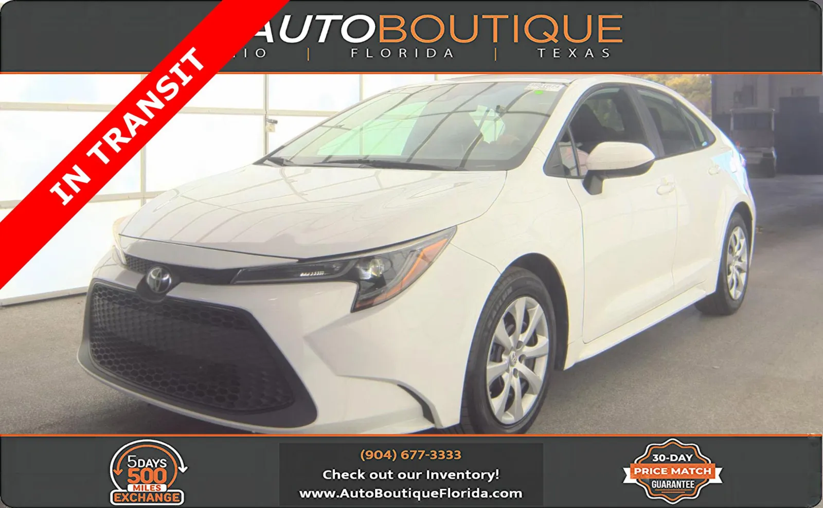 White 2021 Toyota Corolla LE for sale in Jacksonville, FL