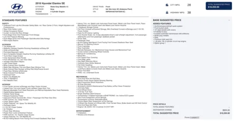 Photos of 2016 Hyundai Elantra SE for sale in Jacksonville, FL at Auto Boutique Florida